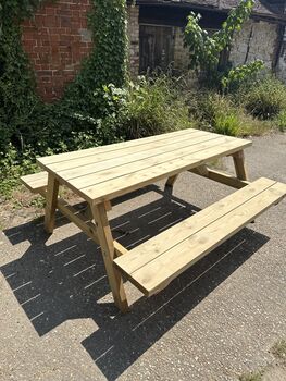 Heavy Duty Garden/Pub Picnic Table With Traditional Top, 5 of 7
