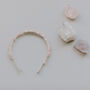 Rose Quartz Beaded Crystal Headband Bridesmaid Or Bride, thumbnail 8 of 12
