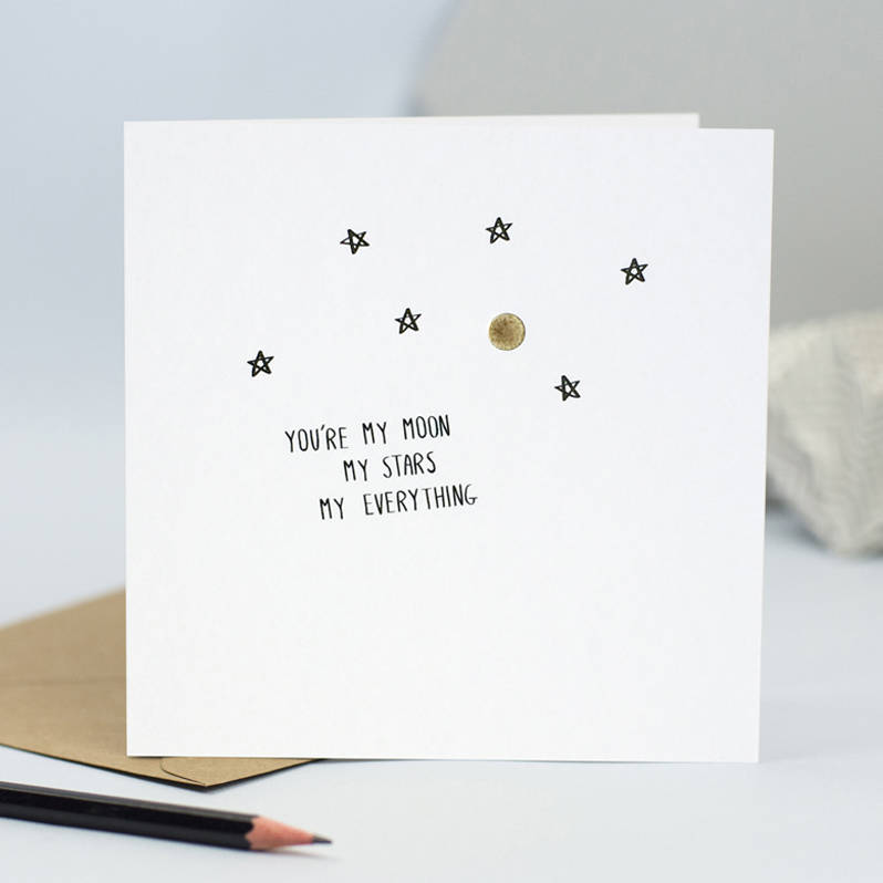 Card For Lover 'My Moon, My stars, My Everything', 1 of 3