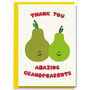 Amazing Grandparents Pear Pun Thank You Card, thumbnail 1 of 2