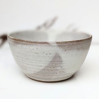 Handmade Ceramic Bowl With Almond Glaze, 3 of 3