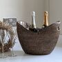 Rattan Oval Wine Champagne Bucket, thumbnail 1 of 4