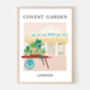 Covent Garden Flower Cart Art Print, thumbnail 2 of 3