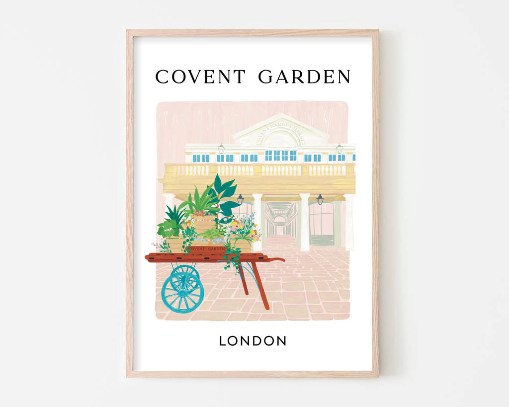 Covent Garden Flower Cart Art Print, 1 of 2