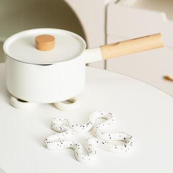 Ceramic Trivet In Artsy Splatter Design With Gift Box, 6 of 12