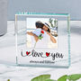 I Love You Glass Token For Wife Or Husband, thumbnail 1 of 4