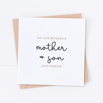 Love Between A Mother And Son Mother's Day Card, 2 of 2