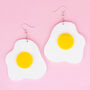 Fun Statement Fried Egg Earrings, thumbnail 2 of 4
