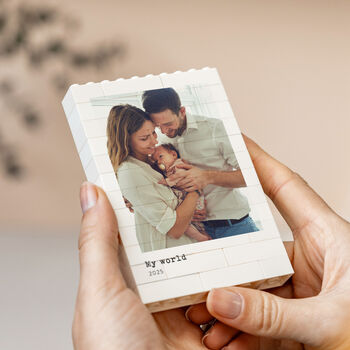 Personalised New Baby Photo Block For Parents, 7 of 9