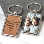 Personalised Dad Photo Keyring Father's Day Gift, thumbnail 1 of 8