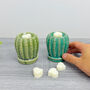 Green Cactus Wax Melt Burner And Wax Melt Gift Set, thumbnail 3 of 8