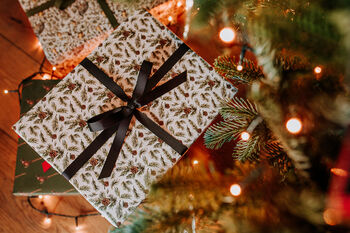 Luxury Pine Cone Spruce Christmas Wrapping Paper, 3 of 3