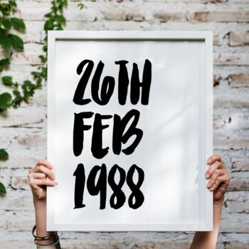 Special Date Personalised Print Valentine's Gift, 3 of 6