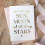 Foil 'You Are My Moon' Valentines Day Card, thumbnail 1 of 2