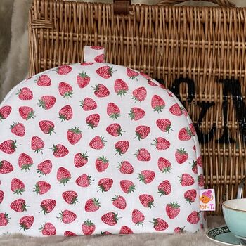 Strawberry Pattern Insulated Tea Cozy, 2 of 2