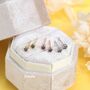 Prong Set Mystic Black Cz Stud Earrings, thumbnail 2 of 12