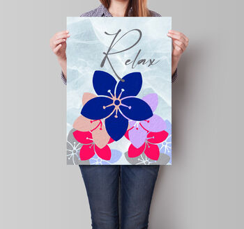 Set Of Three Abstract Flower Prints, 2 of 4