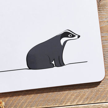 Badger Coasters, Set Of Two, 4 of 4