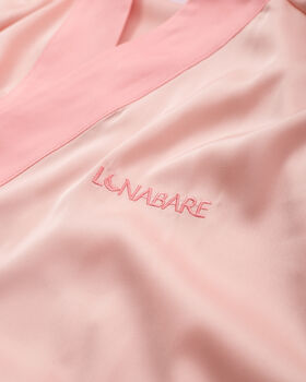 Leo Zodiac Pink Silk Robe, 2 of 7