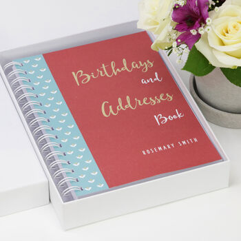 Personalised Birthday And Address Book With Flowers, 5 of 11