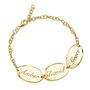 Personalised 18 K Gold Plated Family Name Bracelet, thumbnail 1 of 4