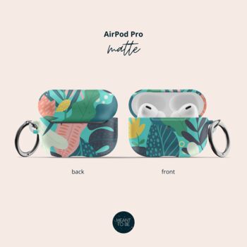 Jungle Leaves Air Pod Case With Keychain, 6 of 6