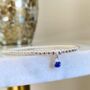 Sterling Silver September Birthstone Beaded Stretch Bracelet, thumbnail 2 of 5
