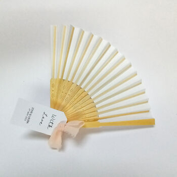 Wedding Hand Fan Guest Gift With Personalised Tag, 7 of 8