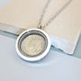 Dates 1928 To 1967 Sixpence Glass Locket Necklace, thumbnail 9 of 12