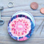 Nancy Silk Covered Compact Mirror, thumbnail 1 of 6