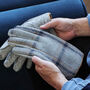 Men's Merino Wool Tartan Stripe Gloves, thumbnail 1 of 11