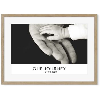 Personalised Black And White Our Journey Art Print, 3 of 4