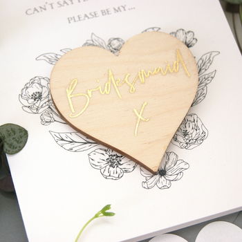 Personalised Keepsake Heart Bridesmaid Card, 7 of 10