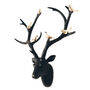 Black Deer Head With Gold Birds, thumbnail 5 of 5