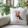 Personalised Yorkshire Terrier Hearts Cushion Cover, thumbnail 1 of 2