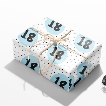 Personalised 18th Birthday Wrapping Paper, 6 of 9