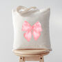 Personalised Peach Stripe Bow Bag, thumbnail 3 of 3