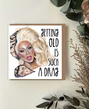 Ru Paul Birthday Card Drag Queen Funny Card, 3 of 4
