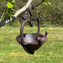 Set Of Two Cast Iron Heart Shaped Bird Seed Feeders, thumbnail 4 of 9