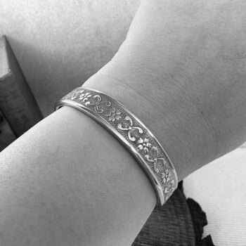 Cherry Blossom Vintage Spoon Cuff Bracelet, 5 of 5
