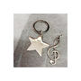 Treble Clef Musical Note Silver Key Ring, thumbnail 2 of 7