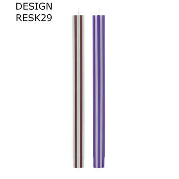 Ribbed Dinner Candle Set2 Dual Colour 26cm Two Packs, 3 of 4