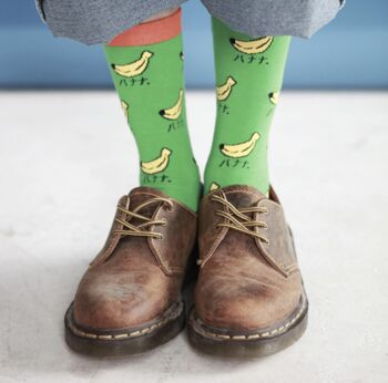 Green Banana Socks For Men, 3 of 4