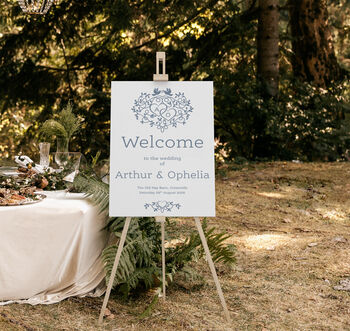 Monogram Wedding Welcome Sign, 4 of 5