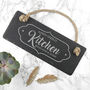 Personalised Our Kitchen Slate Hanging Sign, thumbnail 1 of 5