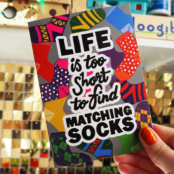 Odd Socks Wellbeing Greeting Card, 2 of 3