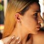 Sterling Silver Long Tennis Earrings, thumbnail 2 of 6