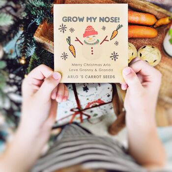 Personalised 'Grow My Nose' Carrot Seed Packet, 5 of 10