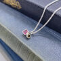 Tresor Two Stone Square Pendant, thumbnail 4 of 6