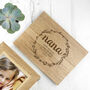 Personalised Wreath Mother's Day Midi Oak Keepsake Box, thumbnail 3 of 5